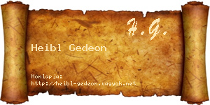 Heibl Gedeon névjegykártya